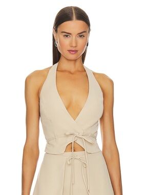 Revolve lovers and friends abbey top in nude neutral